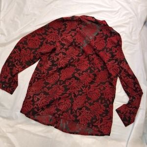 Jaclyn Smith women see-through Button Down Blouse